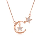 Sterling Silver Pendant Wholesale Jewelry Sterling Silver Star Moon Pendant Necklaces