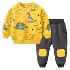 Children Clothes Customized Boy Suit Spring And Autumn Casual Sweater Children Clothes Set Sports Two-piece