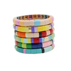 Beads Wholesale Bohemian Rainbow Enamel Beads Stretch Bracelet Multicolored Bracelets Tile Tube Bracelets