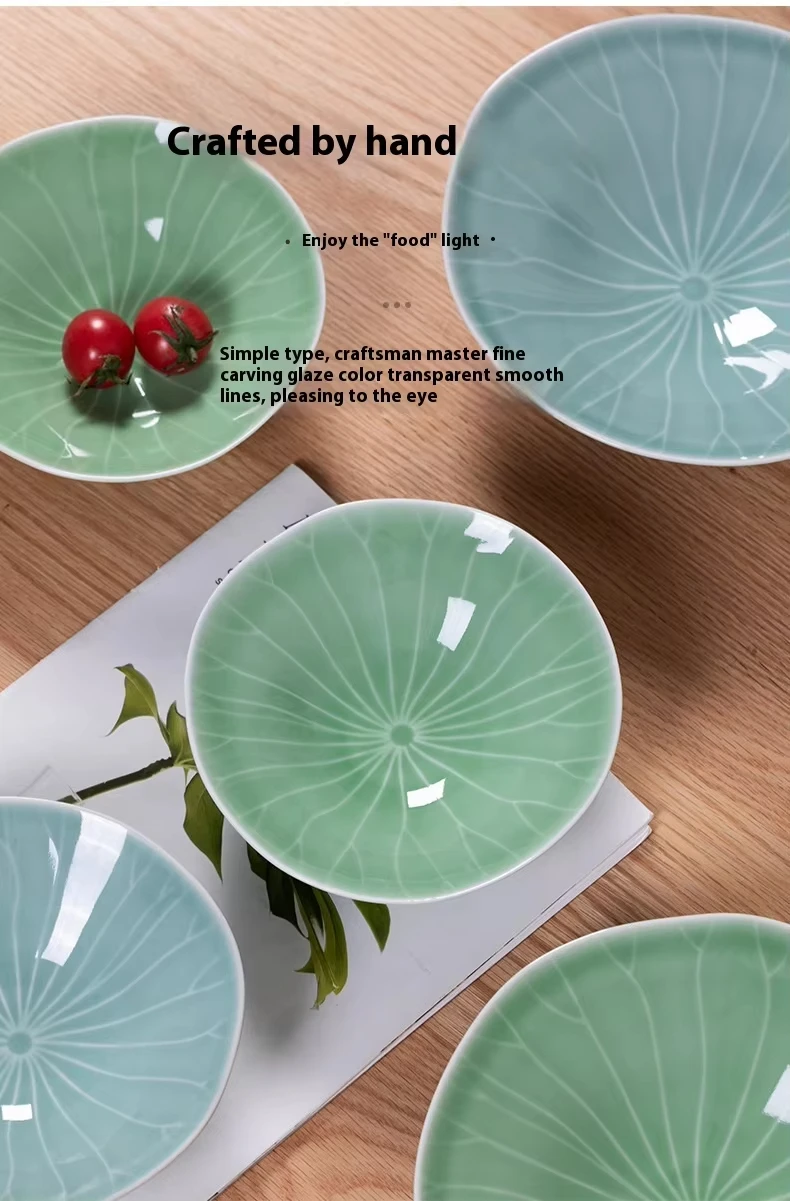 product hot sell modern design large soup noodle bowl celadon household ceramic conical tableware ceramic bowl for hotels-9