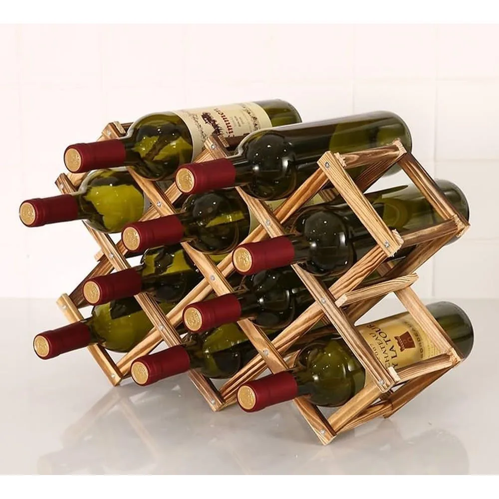 Modern Freestanding Wine Rack Organizer Countertop Cabinets Iron Rack Foldable Scratch-Resistant Protector for Home Furniture supplier