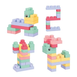 Big silicon soft rubber plastic building block set educational for baby toys