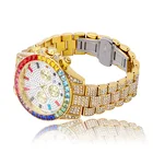 Crystal Watch European And American Fashion Quartz Hiphop Iced Out Full Crystal Watch