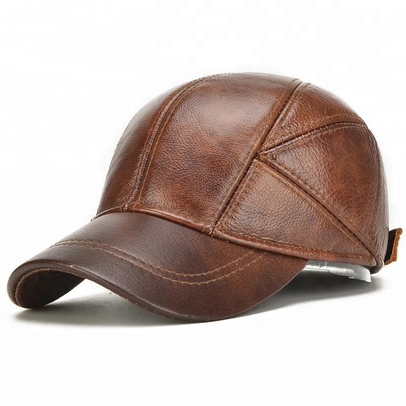 genuine leather caps