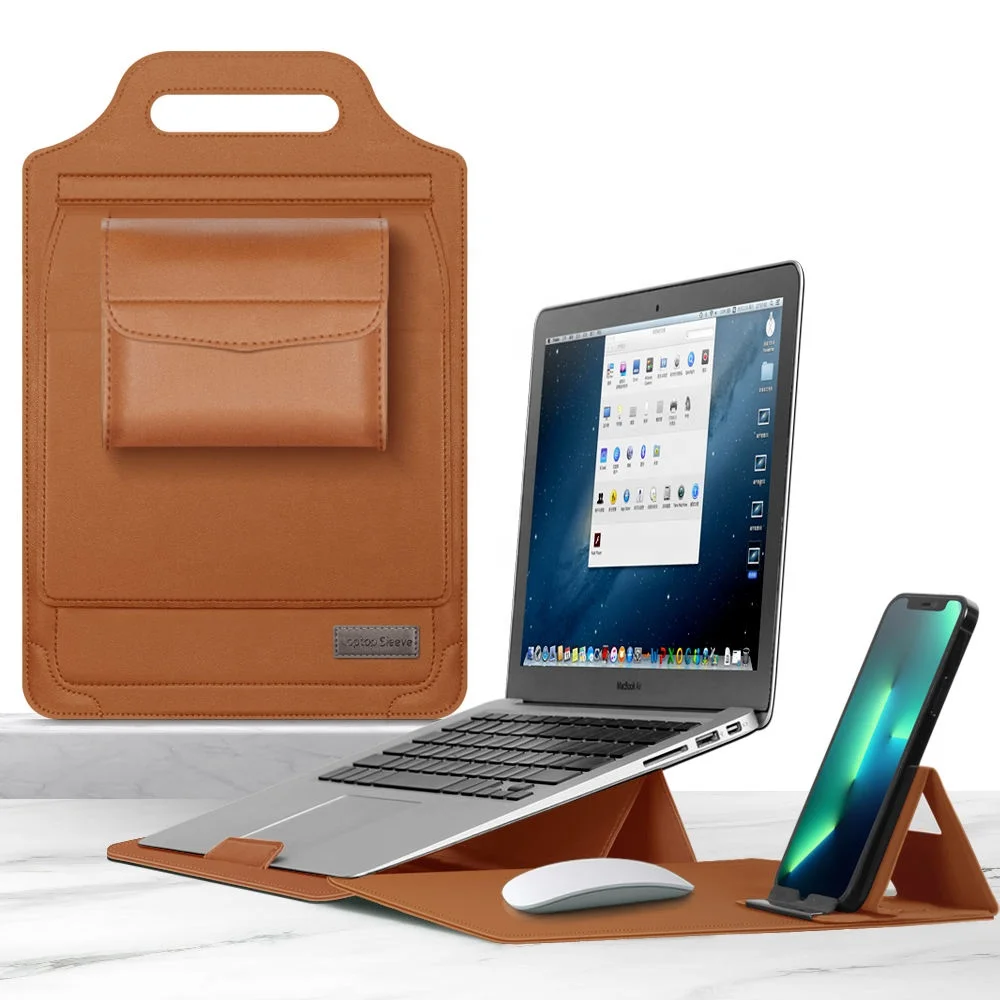 notebook computer protective case custom leather laptop bag sleeve