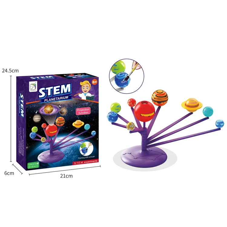 Hot Sale DIY STEM Assemble Educational Toy Drawing Solar System Space Planets Toys for Kids