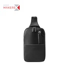Leather Bag Chest Bag Men HEREMAKERS Custom Fashionable Business Men Waterproof Leather Sling Bag Crossbody Chest Bag