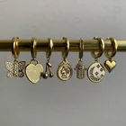 Cz Earrings Gold Gemnel Stunning CZ Stone Hoop Hamsa Pendants Huggies 925 Silver Earrings Gold