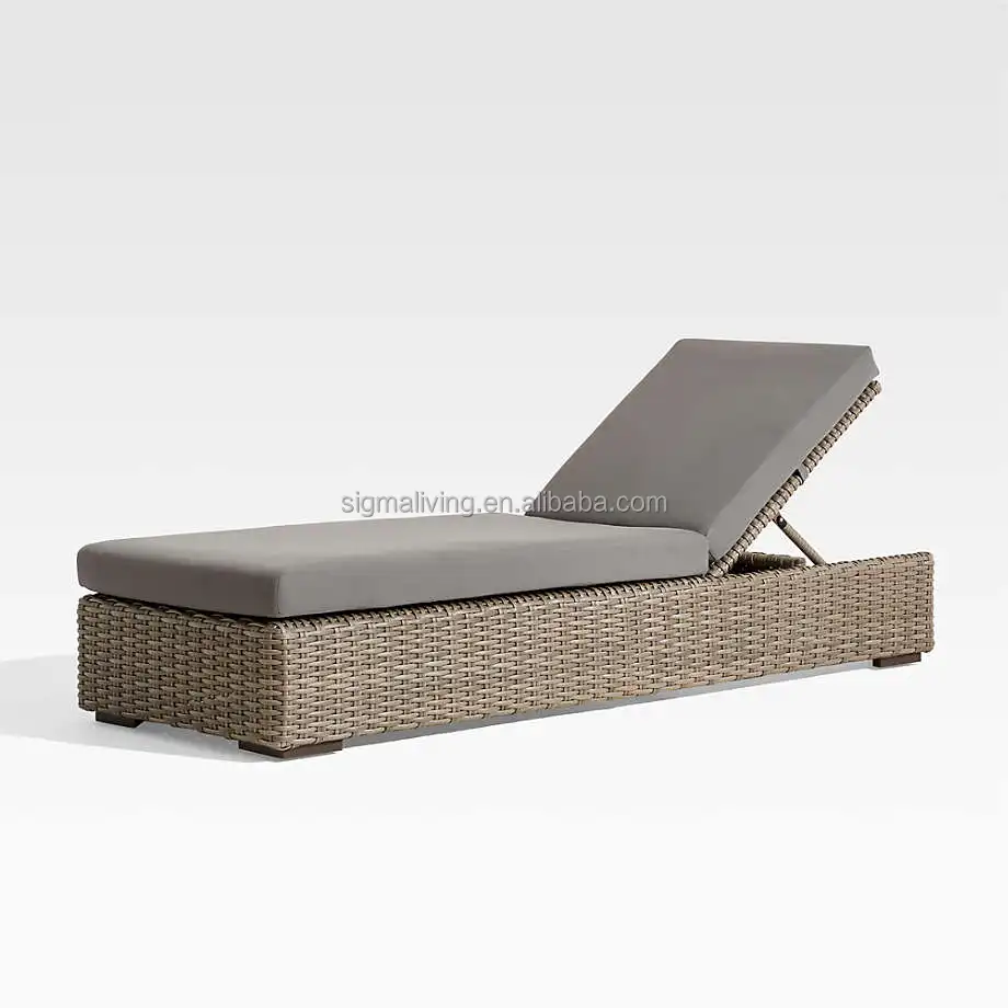 Patio outdoor garden pool wicker sunbed day bed furniture outdoor chaise lounge