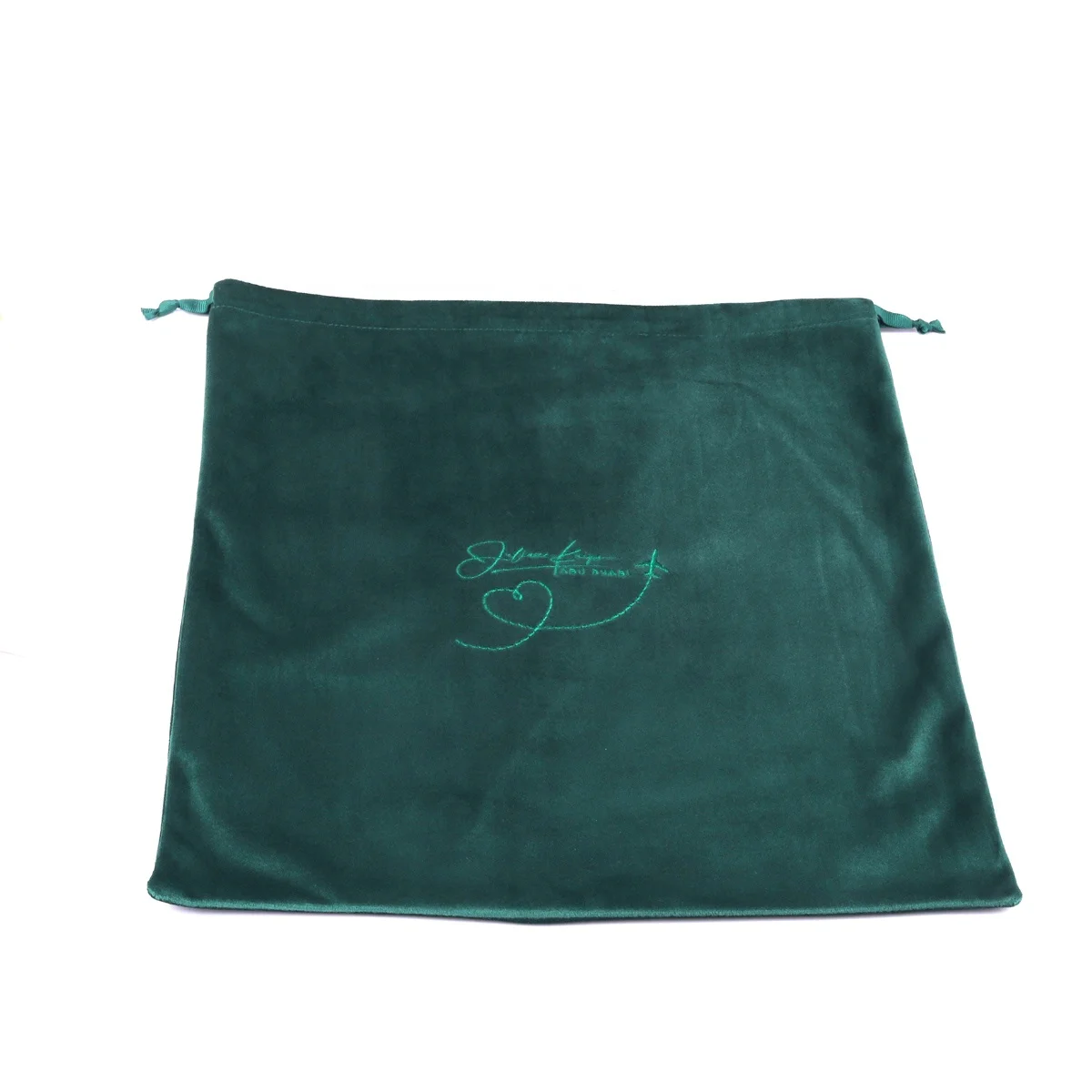 Promotion Export Velvet Clothes Quilt Storage Bag Custom Embroidery Velvet Dust Drawstring Shopping Bag