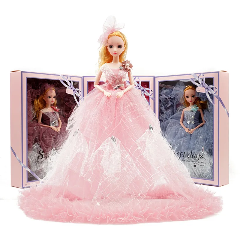 wedding dress doll girl toy gift box set cartoon