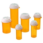 Plastic Medical Vial Small 40DR Airtight Plastic Medical 1 Thumb Click Vial With Resistant Cap