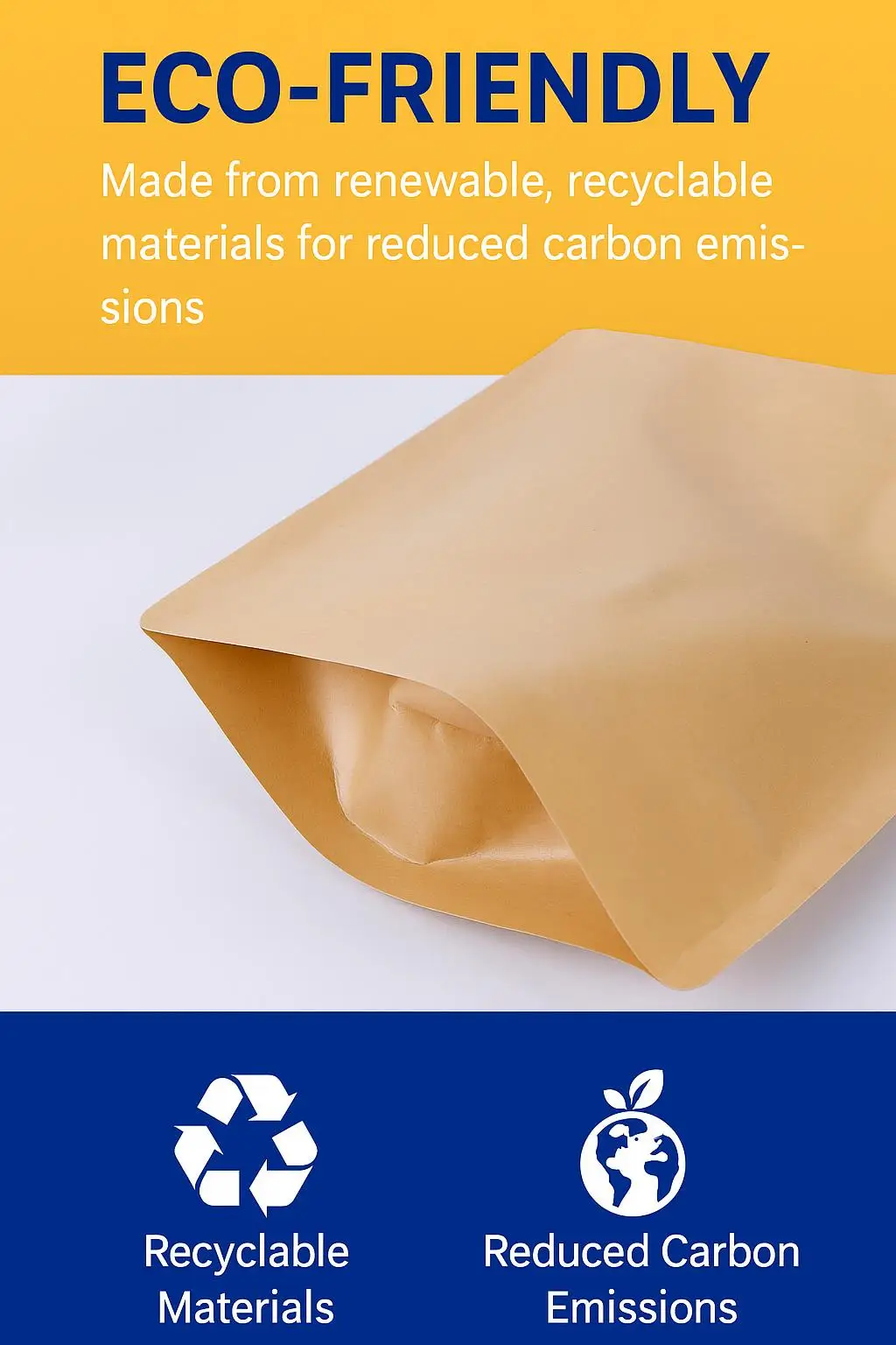 Eco-Friendly Resealable Kraft Paper Coffee Bag with Custom Logo for Ground Coffee and Tea Leaves - detail 8