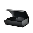 Box Black Folding Magnet Clamshell Packaging Box Cosmetics Luxury Boxes Gift CTH01