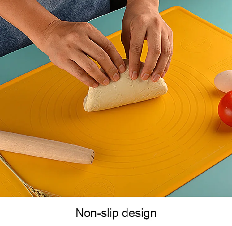 High Quality Eco-friendly Non-slip Large Food Grade Silicone Kneading Mat Household Non-stick Flour Mat Baking Mat