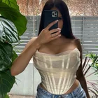 Women Fashion Vest 2021 Spring And Summer New Women Fashion Sexy Gauze Corset Vest Short Jacket