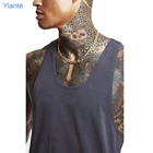Singlet Stringer 100 Cotton Mens Cotton Workout Singlet Gym Tank Top Casual Fitness Stringer Vest Custom