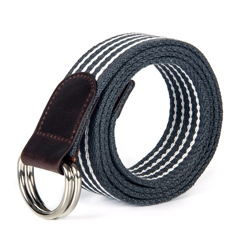 double loop buckle canvas belt