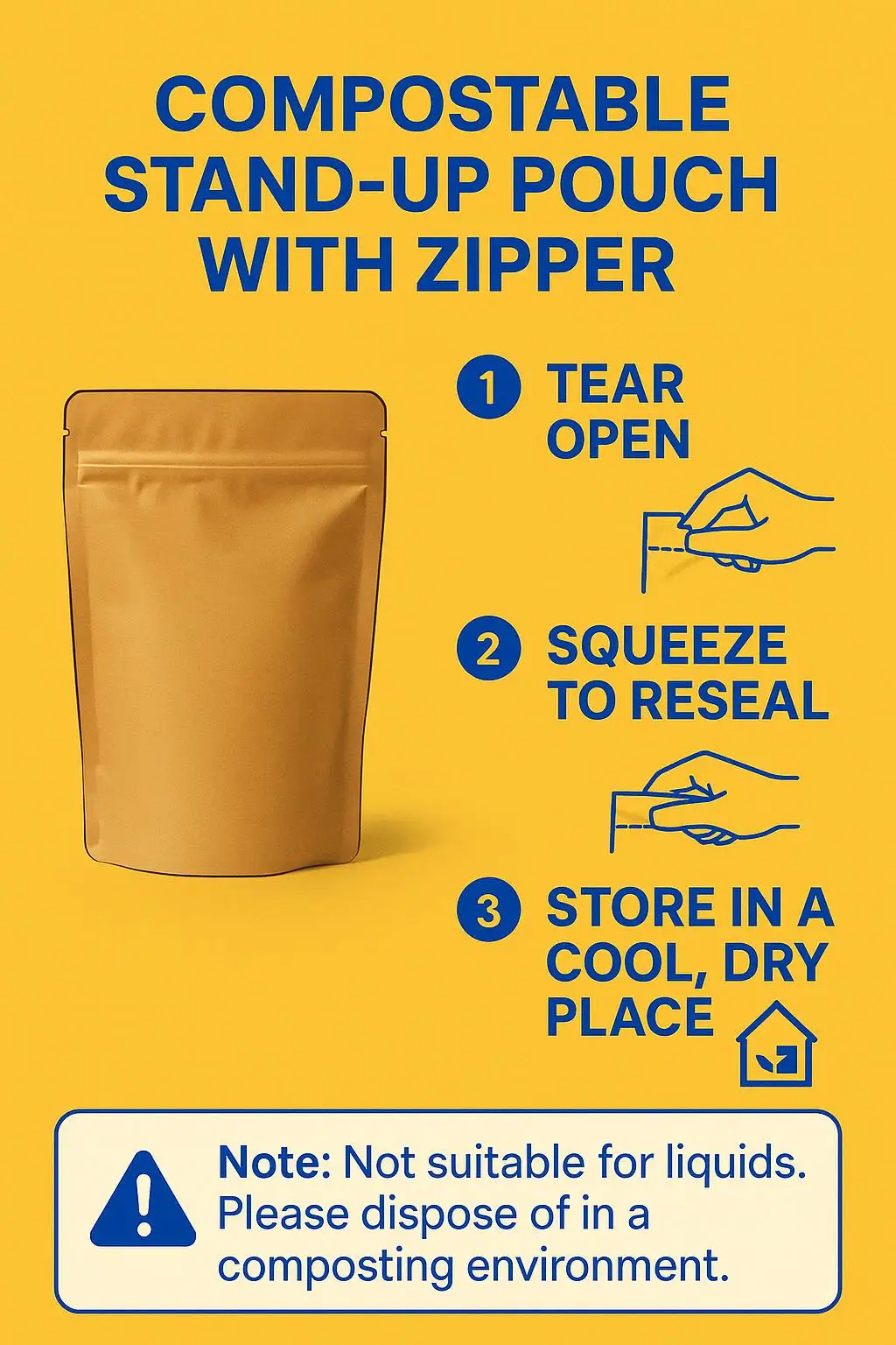 Biodegradable Kraft Paper Packaging Bags Compostable Zipper Stand Pouch for Food for Sushi Plastic Material Gravure Printing - detail 9