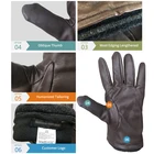 Skin Leather Glove Wholesale Durable Fashion Real Black Skin Thermal Tight Leather Glove