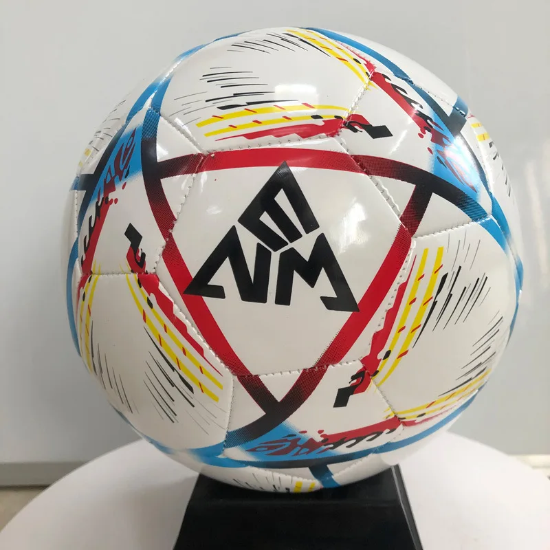 Wholesale customized pelota de futbol bright Soccer ball PVC machine sewn football ball