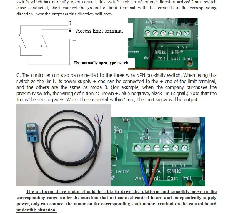 Controlador De Seguimiento Solar De Un Solo Eje Panel Solar De 12 24v