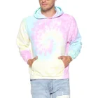Fashion Vibe Men 100%Cotton Multi Color Tie Dyed Pullover Hoodie