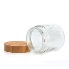 Jars Glass Jars And Containers 10oz 300ml Round Glass Airtight Jars Storage Canister Container With Bamboo Wood Lid