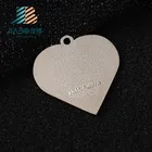 Heart Custom Logo Hard Enamel Glitter Heart Angle Pendant Charms