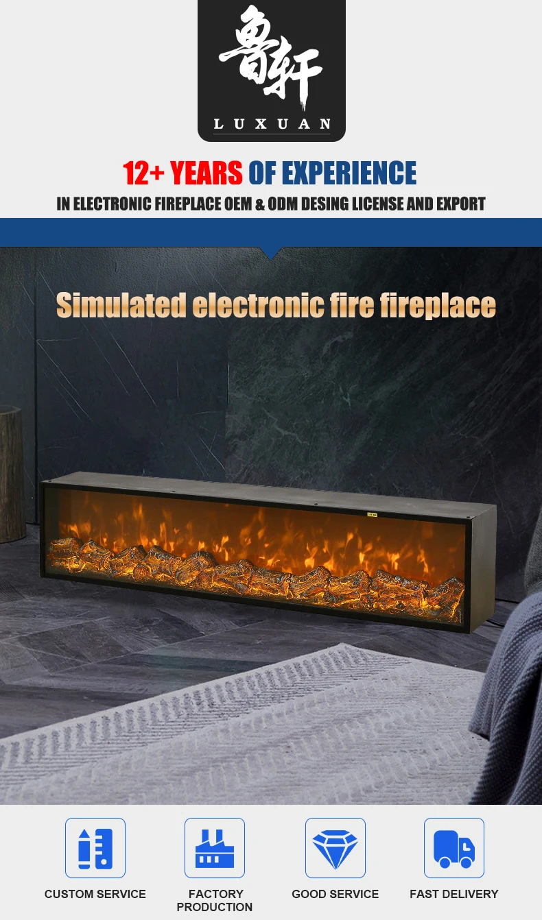 Electric Fireplace, Wall, 20-80W, CRS - detail 2