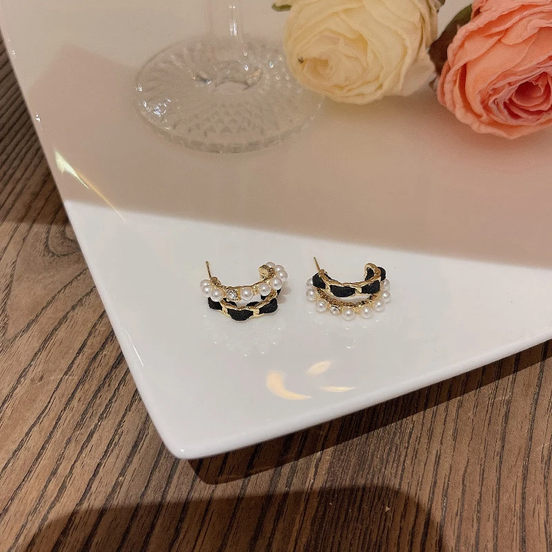 S925 sterling silver luxury personalized simple temperament pearl fashion jewelry earrings women