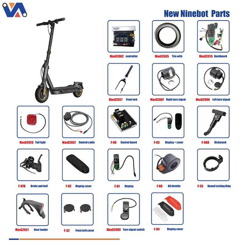 product original front fork shock absorber for ninebot max g2 g2e g65 electric scooter kickscooter air suspension absorption accessory-8