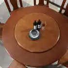 Wood Customized Rotating Disc Restaurant Table Solid Wood Multi-person Use Round Dining Table