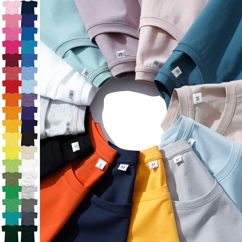 New Design Luxury Quality 100% Cotton Loose Fit Little Drop Shoulder Custom Brand Plain Men T Shirt Oversized