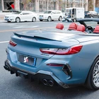 New Items Dry Carbon Canards For BMW 8 Series G14 G15 G16 2020-IN Black 4 Pcs/set Rear Canards