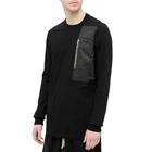 Long Cotton Long Sleeve Tshirt Oversize Mens Custom 100% Cotton Ribbed Crewneck Wholesale