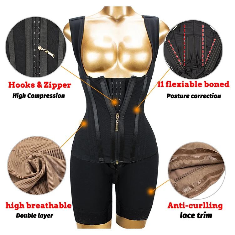 High Compression Tummy Tucker Fajas Shapewear Postpartum Belly Flat Sheath Strong Waist Trainer Shaper Colombian Girdle Shaper