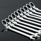Tools End Set 6-32 Mm Repair Tools Open End Wrenches Flexible Ratchet Wrench Set To Bike Torque Wrench Spanner