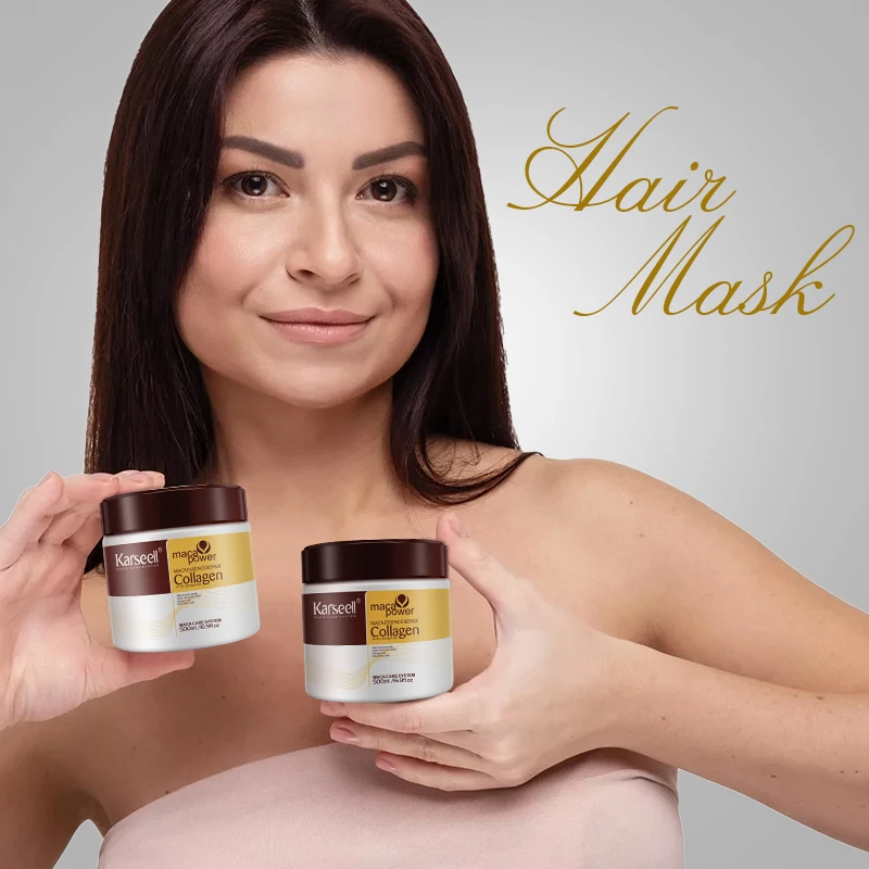 Wholesale factory price Maca Power Karseell Collagen Hair Mask Keratin Mask for Dry and Damaged Hair treatment 500ml