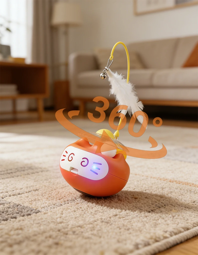 New Tumbler Feather Cat Wand Toy With Catnip Glowing Design Relieve Boredom Interactive Play Toy for Cats Kittens Pet Supplies supplier
