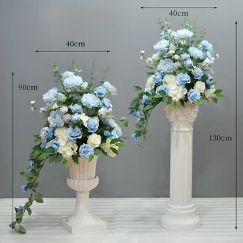 New Roman column flower ball simulation flower shop window decoration wedding layout hotel wedding T stage