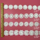 Lace Lace Free Sample Stock Gathered Lace Trims Water Soluble High Quality Guipure White Lace Trim
