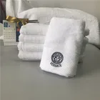Embroidery Cotton Towels Stock Customized Embroidery Logo Natural Ultra Absorbent Egyptian Luxury Cotton Towels