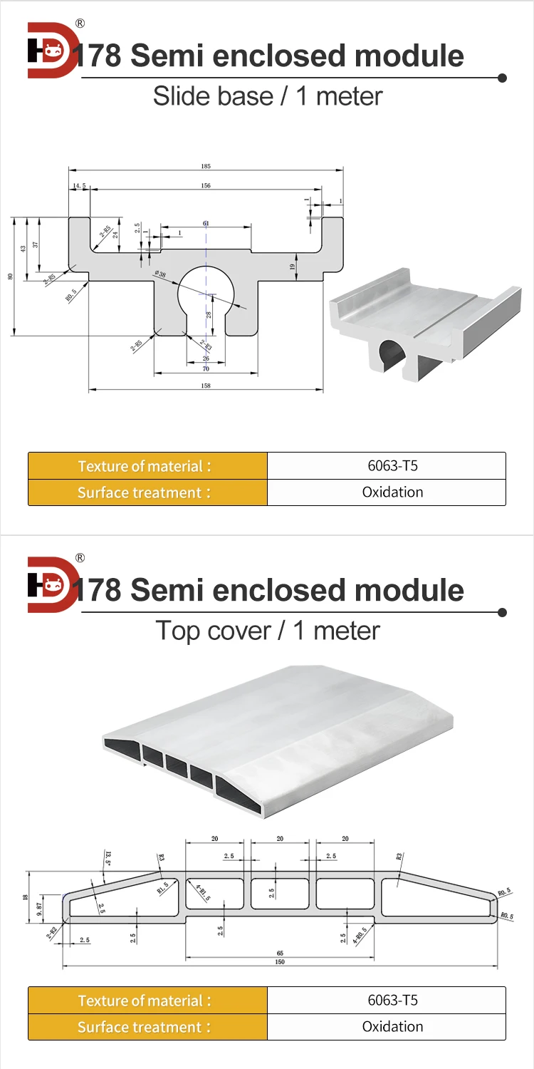 178 Wide Aluminum Profile Slide Table Linear Linear Motion Platform Slider XYZ Automatic Robotic Arm Aluminum 178 Module manufacture
