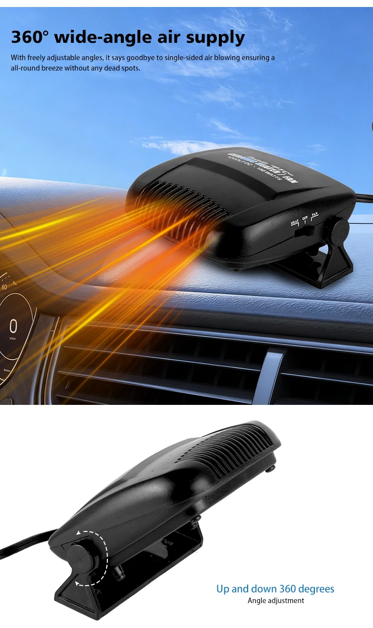 One Speed Car Heater, 150W, 12V, Portable - detail 6