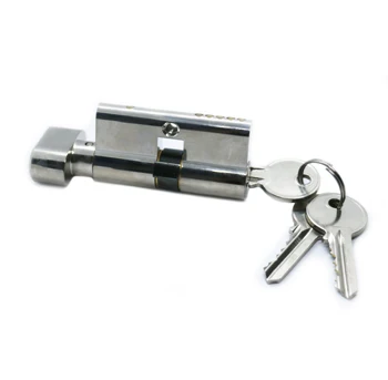 Euro Cylinder Double Open with knob brass door lock cylinder