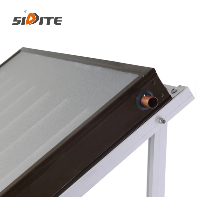 High Efficiency Energy Saving SC-F Flat Plate Solar Collector Selective Blue/Black Chrome Coating Laser-Welded Hotels Outdoor details