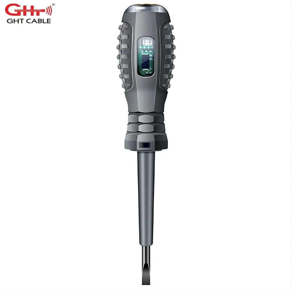 Insulated Voltage Tester Pencil with LED Light Magnetic Tip Ergonomic Power Detector Screwdriver Tools Electrical Screwdriver