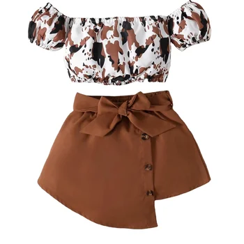 2Pc Clothing Set Baby Girls' Clothing Little Girls Summer Dresses for Girls