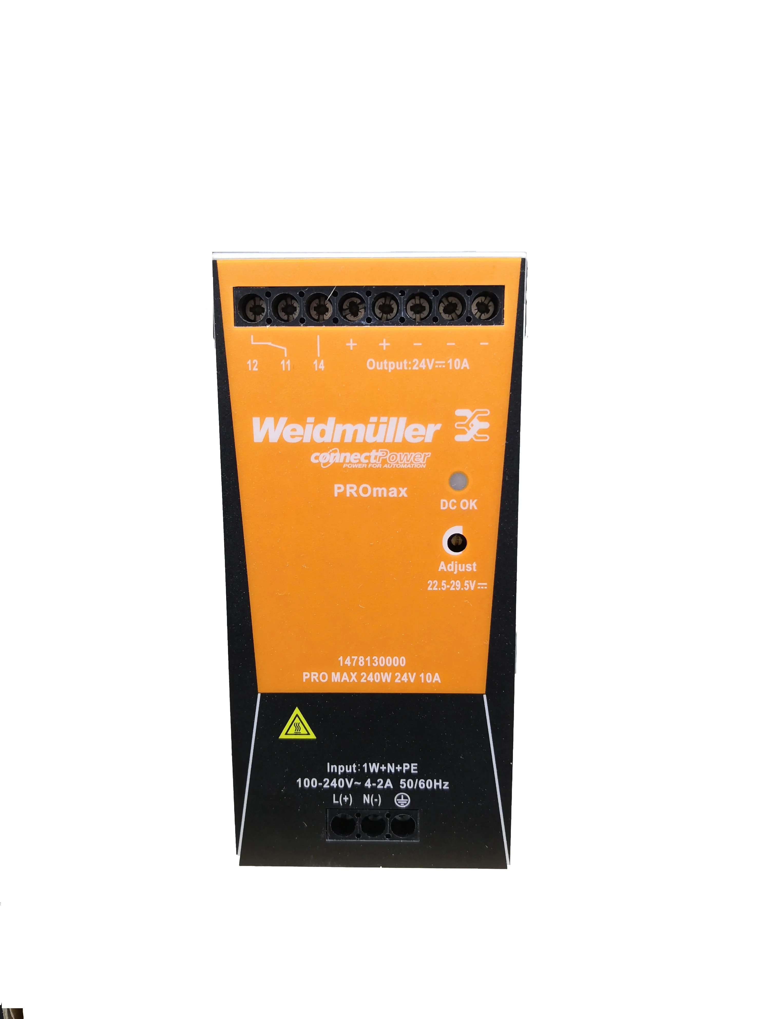 Weidmueller  switch-mode power supply unit,  Weidmuller Power supply, 24V 1478130000 PRO MAX 240W